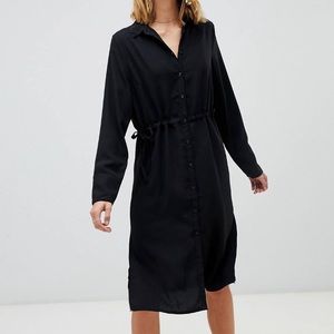 Pieces | Button Down Shirt Midi Dress